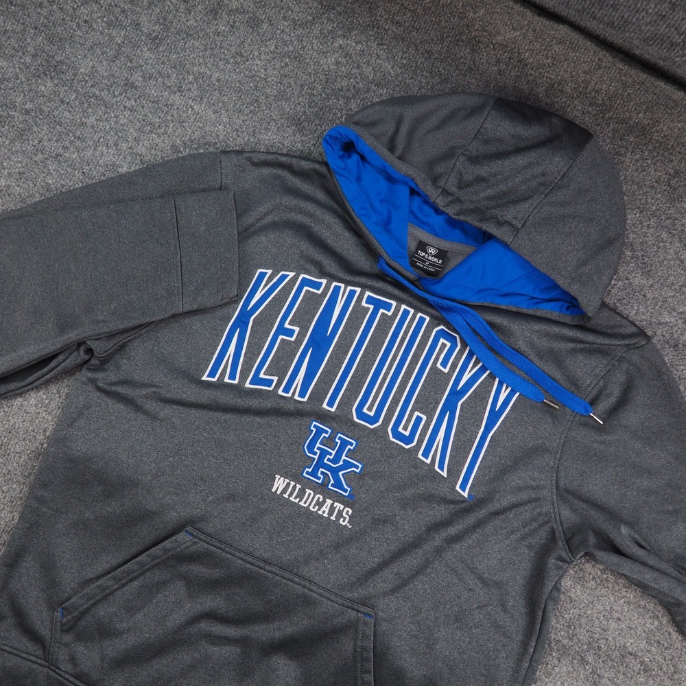 Kentucky Wildcats Hoodie Mens Med Grey Blue Top of the World NCAA Fan Gear